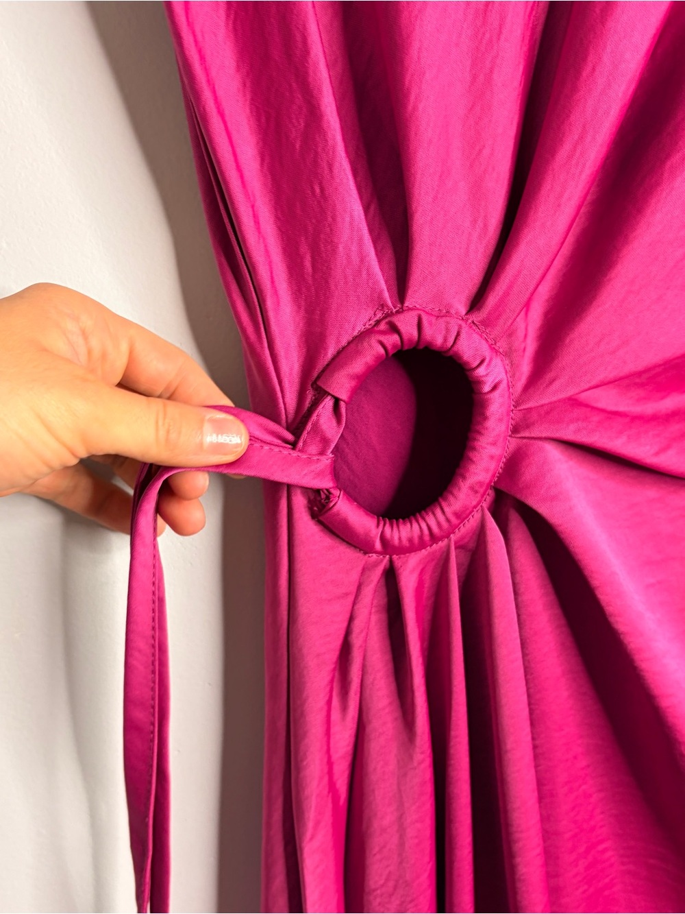NWT House of Harlow 1960 Fuchsia Sleeveless Twist-Ring Maxi Dress medium - Picture 5 of 8